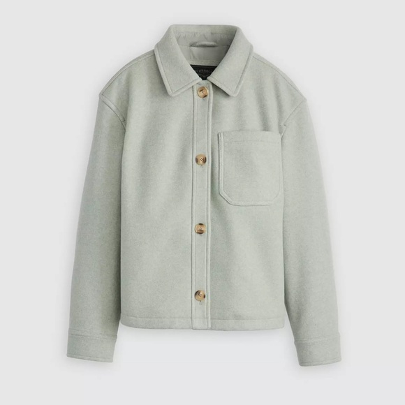 Levi’s Harper Wool Shortie Jacket Seafoam Green Women XS New - Picture 2 of 6